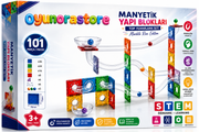 Ball Run Parkur Oyunu – Manyetik Bloklar Çocuklar İçin Renkli 3 Boyutlu 101 Parça Yapı Seti