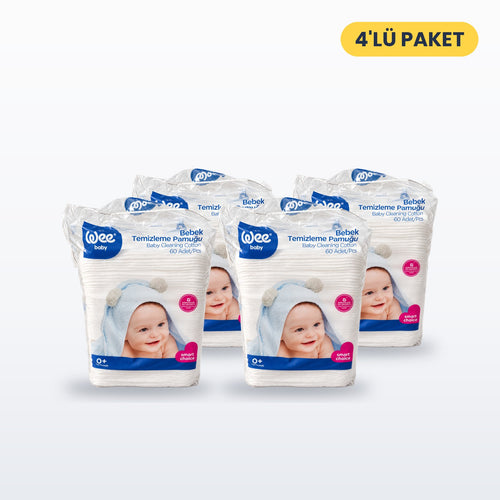 Wee Baby Temizleme Pamuğu 4'lü Paket